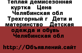 Теплая демисезонная куртка › Цена ­ 800 - Челябинская обл., Трехгорный г. Дети и материнство » Детская одежда и обувь   . Челябинская обл.